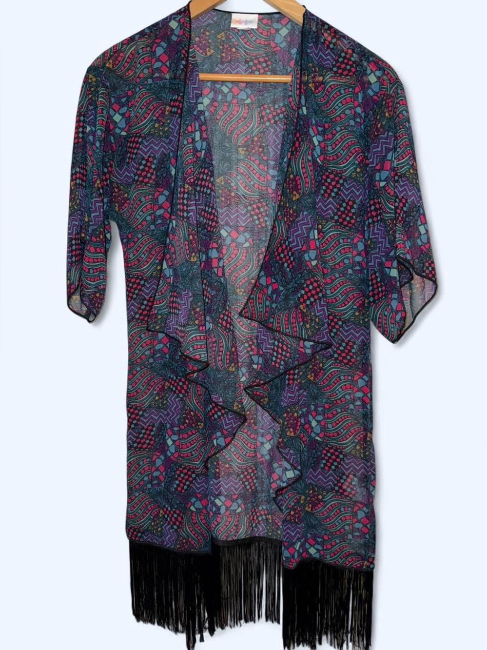 Lularoe fringe kimono